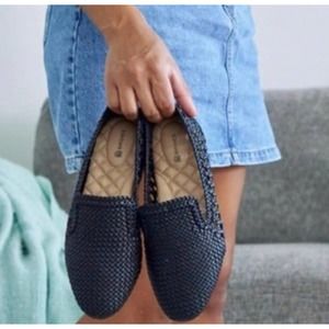 Birdies Black Woven The Starling Loafer Flats